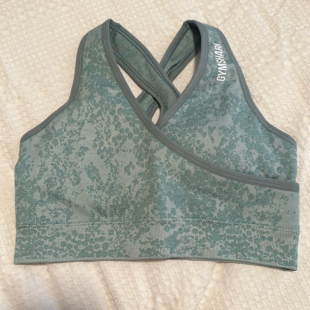 Gymshark animal print crossover bra